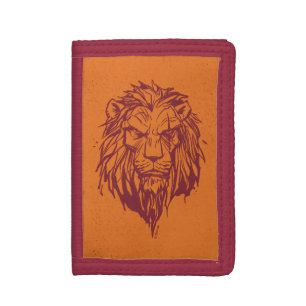 Lion King Scar Head Sketch Tri-fold Wallet