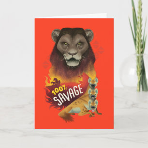 Lion King Scar & Hyenas "100% Savage" Card