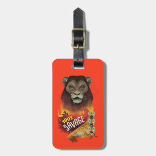 Lion King   Scar & Hyenas "100% Savage" Luggage Tag