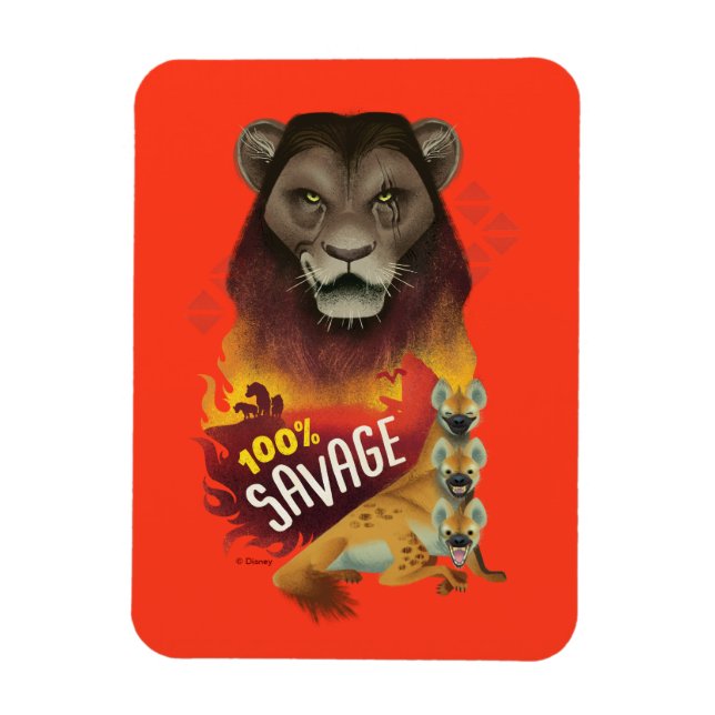 Lion King | Scar & Hyenas "100% Savage" Magnet (Vertical)