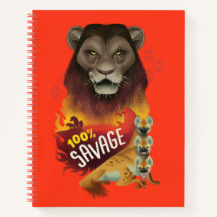 Lion King Scar & Hyenas "100% Savage" Notebook