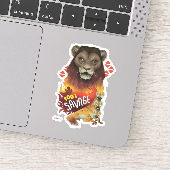 Lion King | Scar & Hyenas "100% Savage" Sticker (Detail)