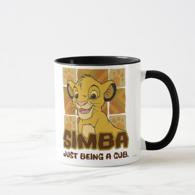 Lion King Simba cub "just being a cub" Disney Mug (Right)