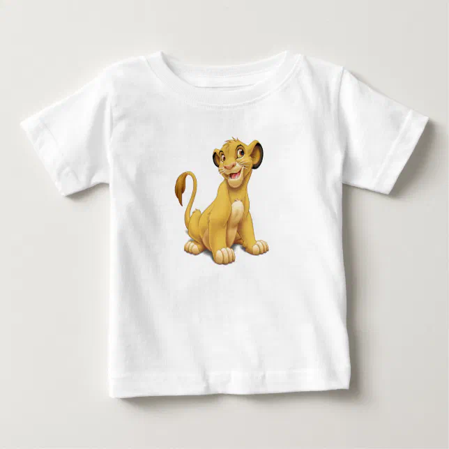 Lion King Simba cub playful Disney Baby T-Shirt | Zazzle