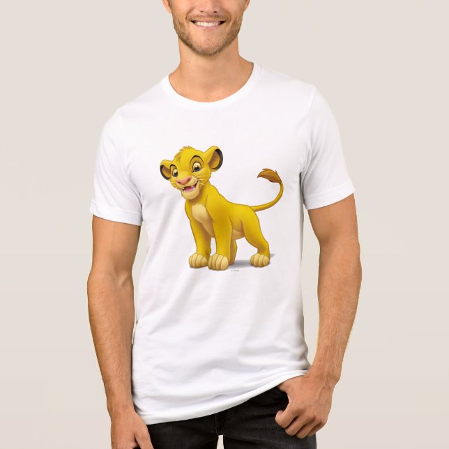 Lion King Simba cub standing Disney Tri-Blend Shirt (Front)