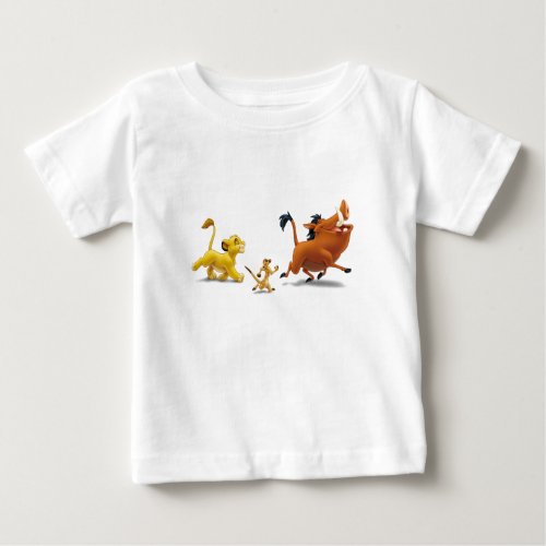 Lion King Simba cub timon pumbaa singing trotting Baby T_Shirt