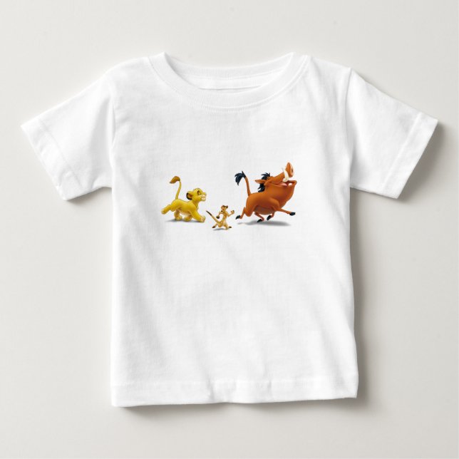 Lion King Simba cub timon pumbaa singing trotting Baby T-Shirt (Front)