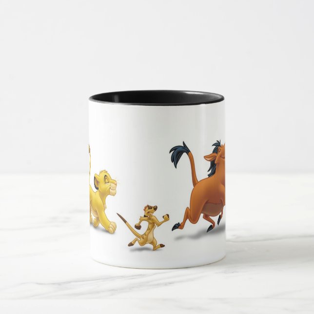 Lion King Simba cub timon pumbaa singing trotting Mug (Center)