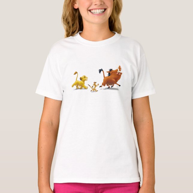 Lion King Simba cub timon pumbaa singing trotting T-Shirt (Front)