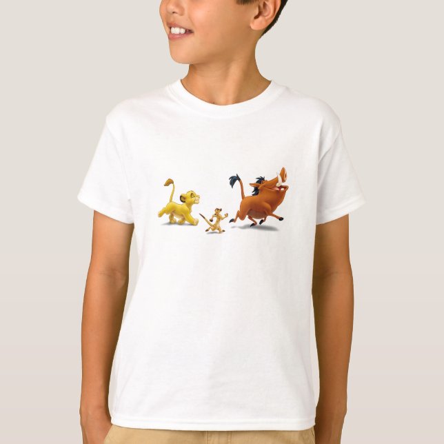 Lion King Simba cub timon pumbaa singing trotting T-Shirt (Front)