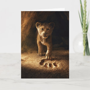 Lion King   Simba Following In Mufasa's Step Card