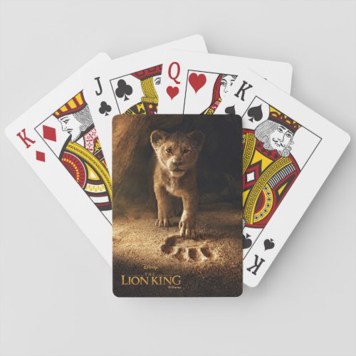 Lion King  Simba Following In Mufasas Step Poker Cards