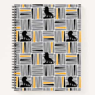 Lion King   Simba Gray & Gold Hatched Pattern Notebook