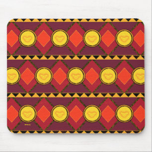 Lion King   Simba Icon African Style Pattern Mouse Pad