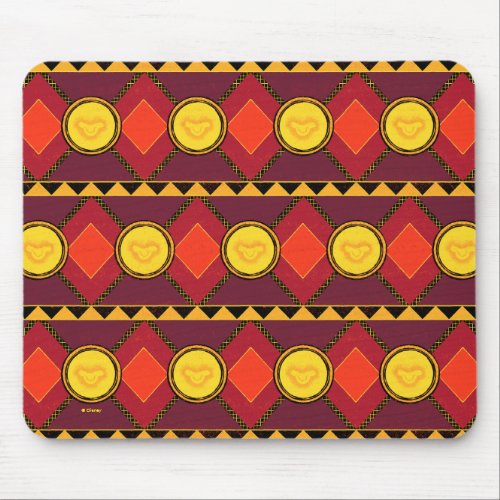 Lion King  Simba Icon African Style Pattern Mouse Pad