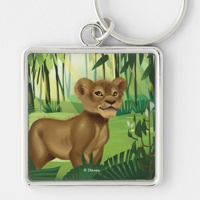 Lion King | Simba In The Jungle Keychain (Front)
