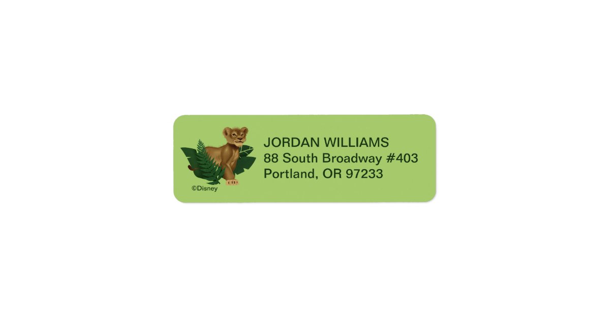Lion King | Simba In The Jungle Label | Zazzle