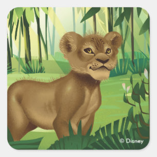 Lion King Simba In The Jungle Square Sticker