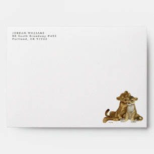 Lion King Simba & Nala At Sunset Envelope