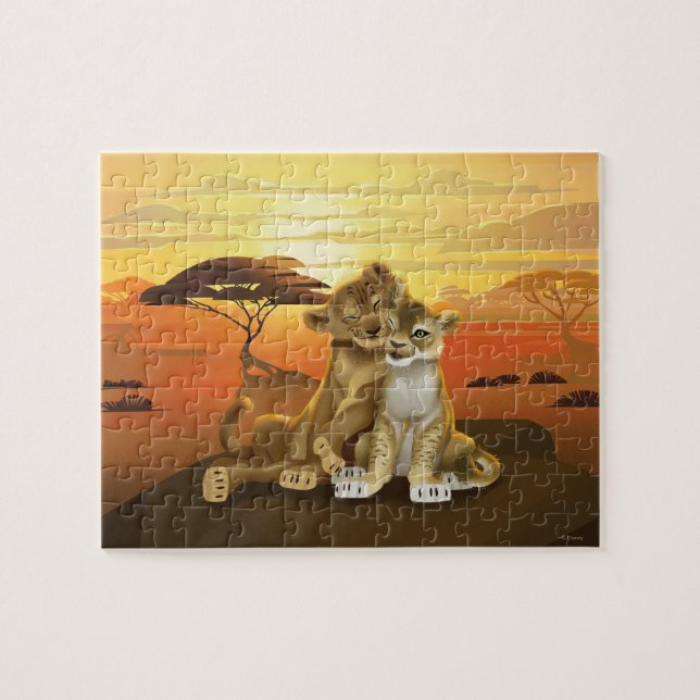Lion King | Simba & Nala At Sunset Jigsaw Puzzle (Horizontal)