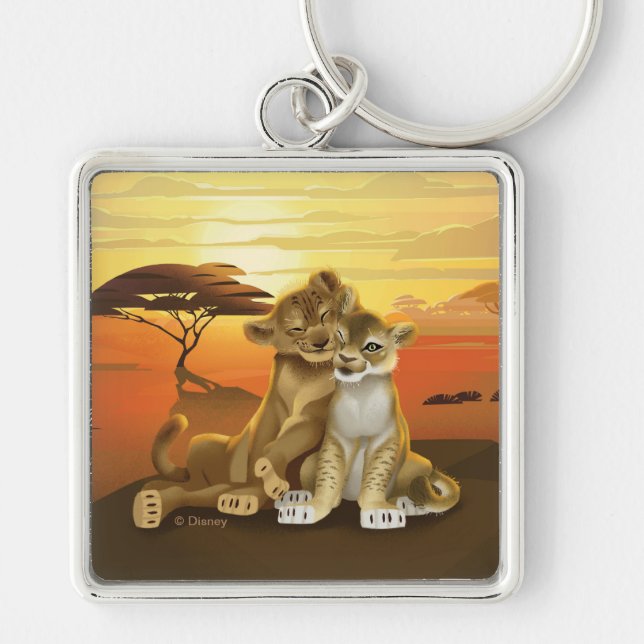 Lion King | Simba & Nala At Sunset Keychain (Front)