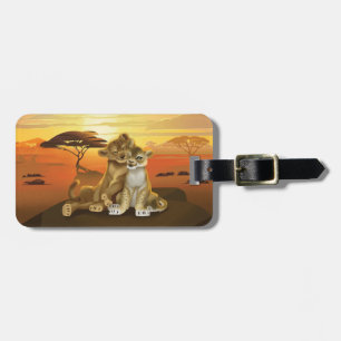 Lion King Simba & Nala At Sunset Luggage Tag