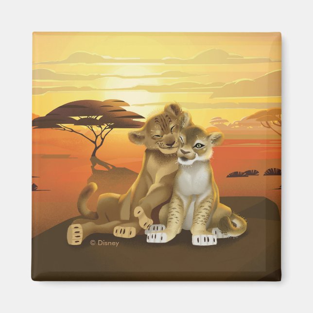 Lion King | Simba & Nala At Sunset Magnet (Front)