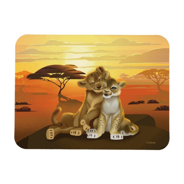 Lion King | Simba & Nala At Sunset Magnet (Horizontal)