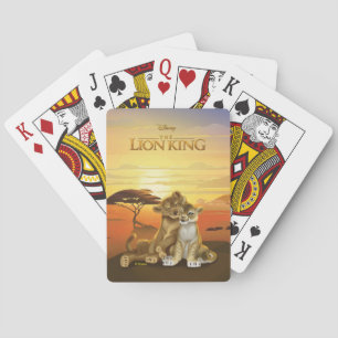 Lion King   Simba & Nala At Sunset Playing Cards