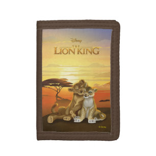 Lion King Simba & Nala At Sunset Tri-fold Wallet