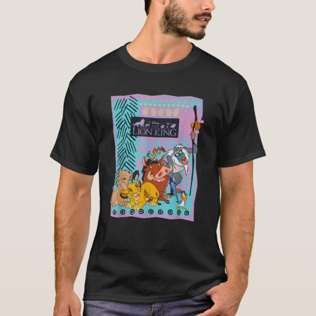 Lion King Simba Nala Timon Pumbaa Zazu Rafiki Retr T-Shirt (Front)