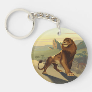 Lion King Simba On Pride Lands Keychain
