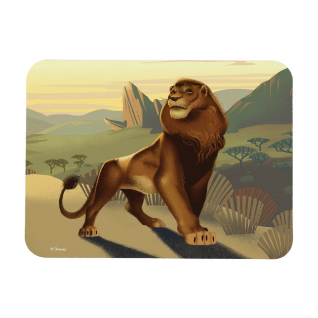 Lion King | Simba On Pride Lands Magnet (Horizontal)