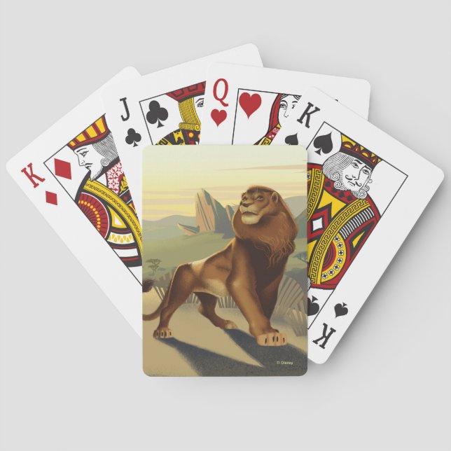 Lion King | Simba On Pride Lands Playing Cards (Back)