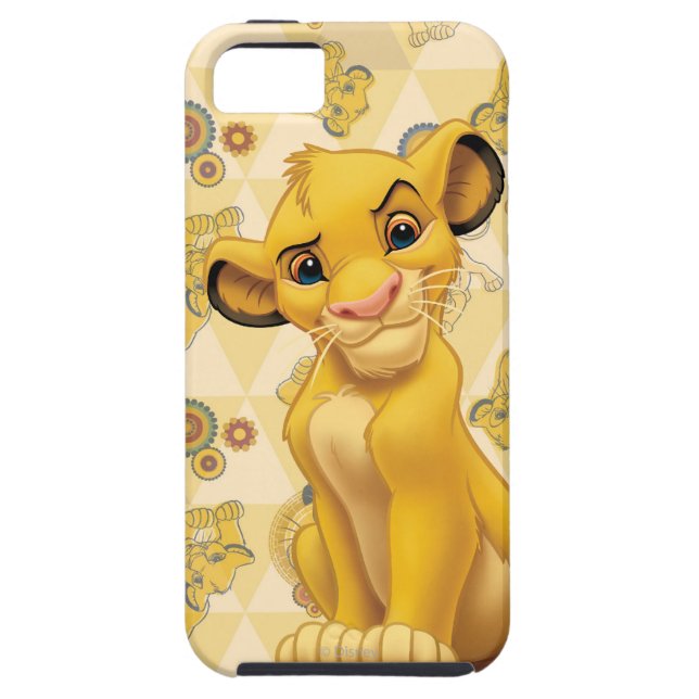 Lion King | Simba on Triangle Pattern Case-Mate iPhone Case (Back)