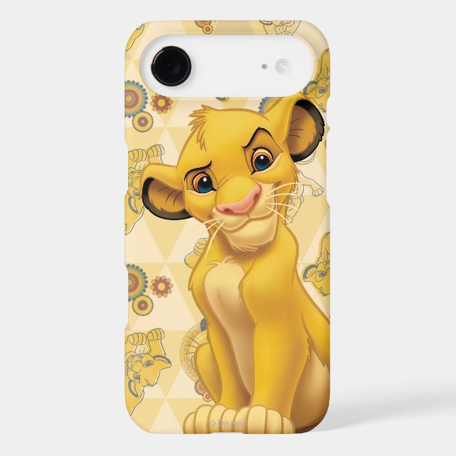 Lion King | Simba on Triangle Pattern Case-Mate iPhone Case (Back)