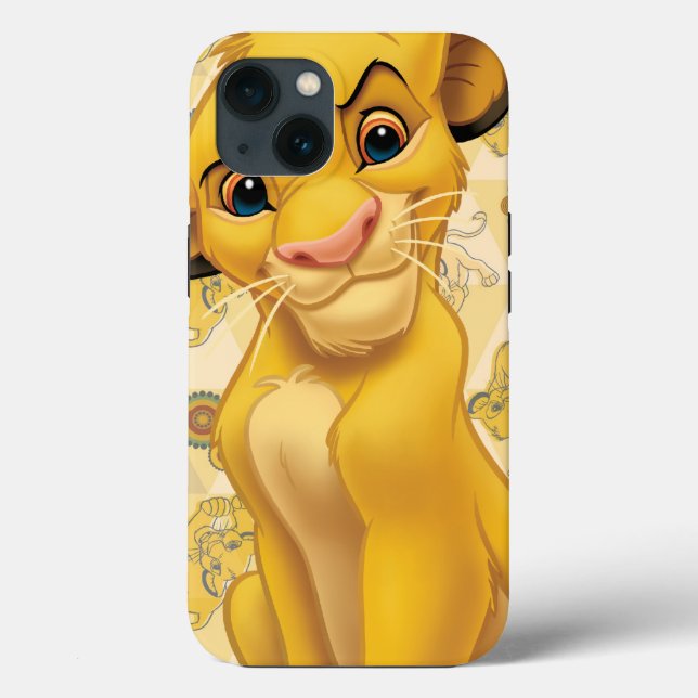 Lion King | Simba on Triangle Pattern Case-Mate iPhone Case (Back)