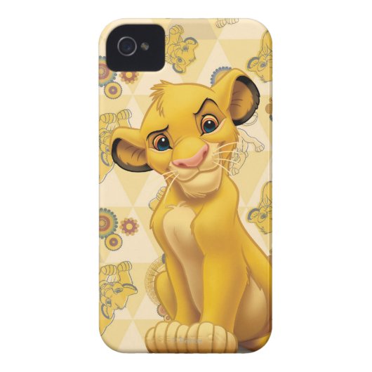 Lion King | Simba on Triangle Pattern Case-Mate iPhone Case (Back)