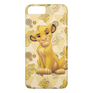Lion King Simba on Triangle Pattern iPhone 8 Plus/7 Plus Case