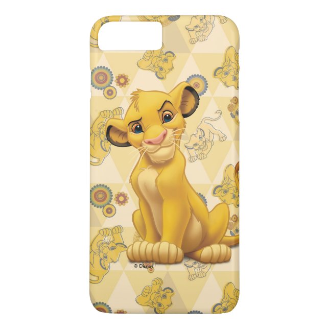Lion King | Simba on Triangle Pattern Case-Mate iPhone Case (Back)