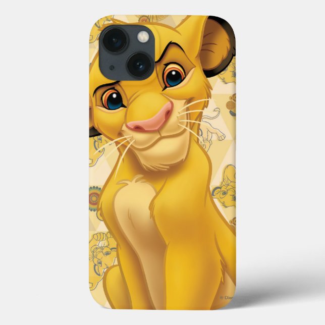 Lion King | Simba on Triangle Pattern Case-Mate iPhone Case (Back)