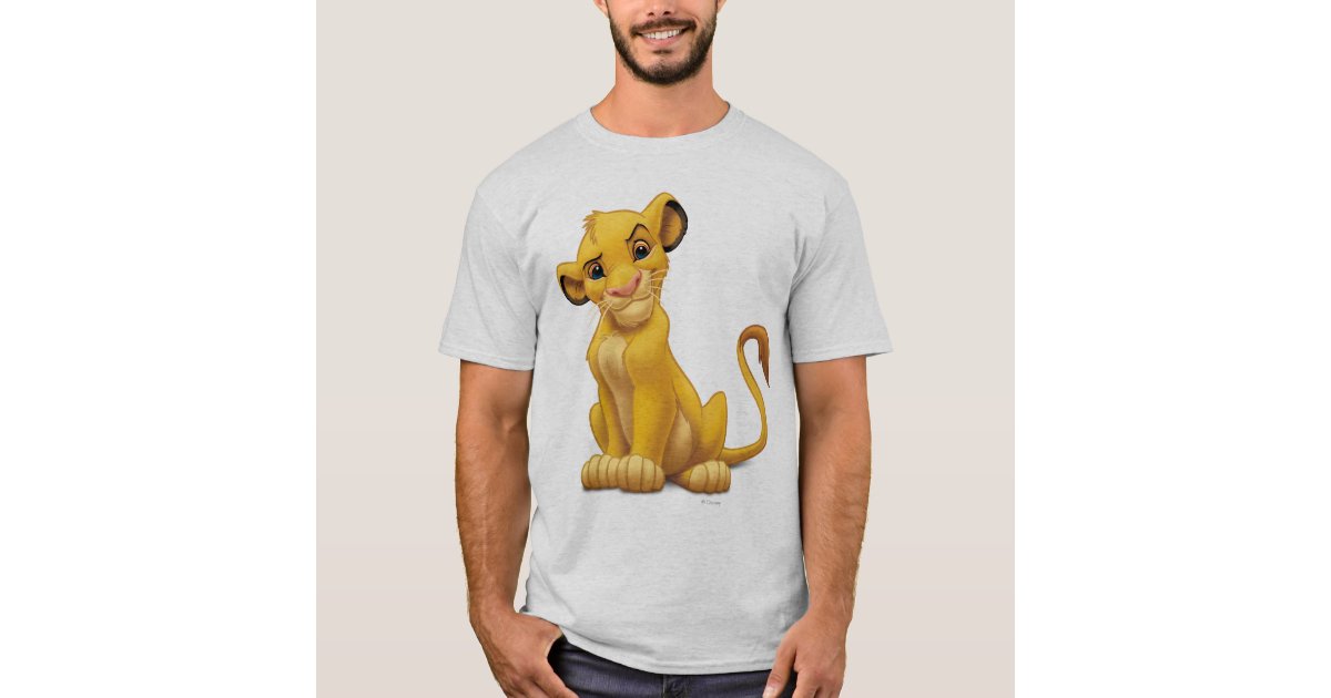 Lion King Simba On Triangle Pattern T Shirt Zazzle Com
