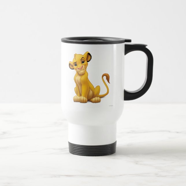 Lion King | Simba on Triangle Pattern Travel Mug (Right)