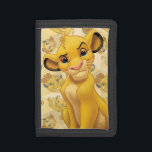 Lion King | Simba on Triangle Pattern Trifold Wallet<br><div class="desc">Lion King: Simba</div>