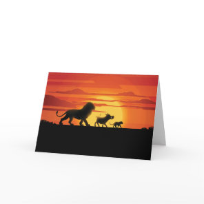 Lion King | Simba, Pumbaa, & Timon Silhouette Card