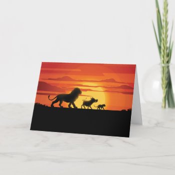 Lion King | Simba  Pumbaa  & Timon Silhouette Card by lionking at Zazzle
