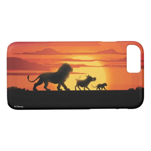 Lion King  Simba Pumbaa  Timon Silhouette iPhone 87 Case