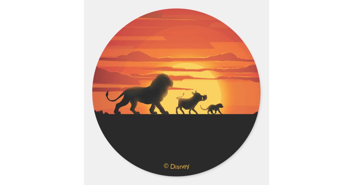 Lion King Wall Sticker With Timon, Pumbaa and Simba Walking at