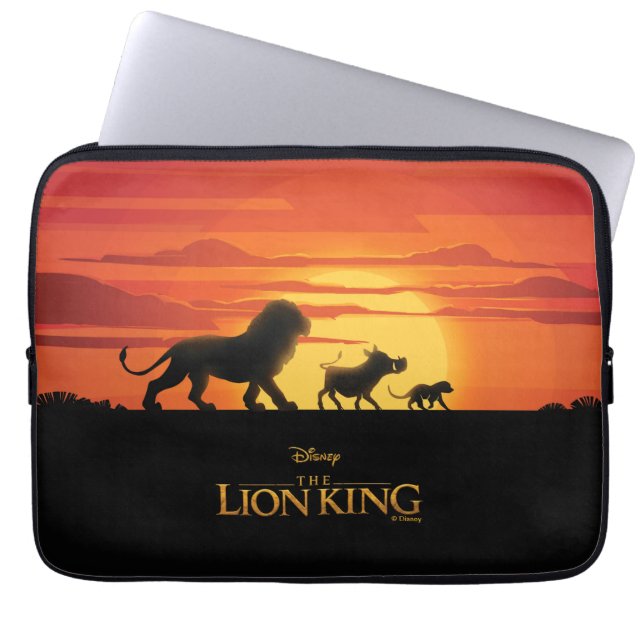 Lion King | Simba, Pumbaa, & Timon Silhouette Laptop Sleeve (Front)