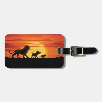 Lion King | Simba  Pumbaa  & Timon Silhouette Luggage Tag by lionking at Zazzle